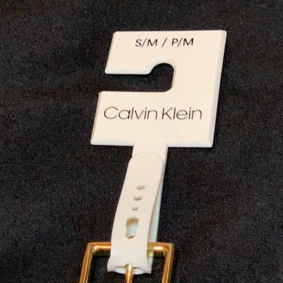 CALVIN KLEIN Belt Bag, Bone or Creamy White Color w/Gold Tone Metals, Small/Med. - Picture 2 of 14